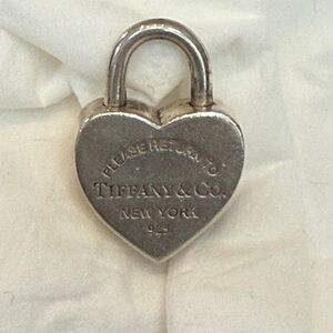 Tiffany sterling silver heart shaped padlock charm Return to Tiffany